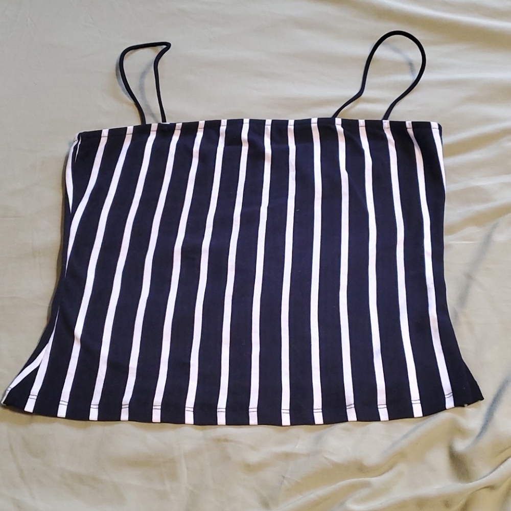 Black and white striped cami